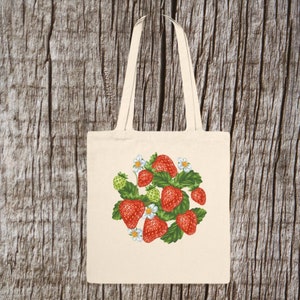 Torba typu tote z truskawkami
