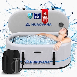 Portable Ice Bath Tub – XL Cold Plunge Tub for Cold Water Therapy, Recovery, and Wellness – Inflatable Ice Barrel for Outdoor & Indoor Use