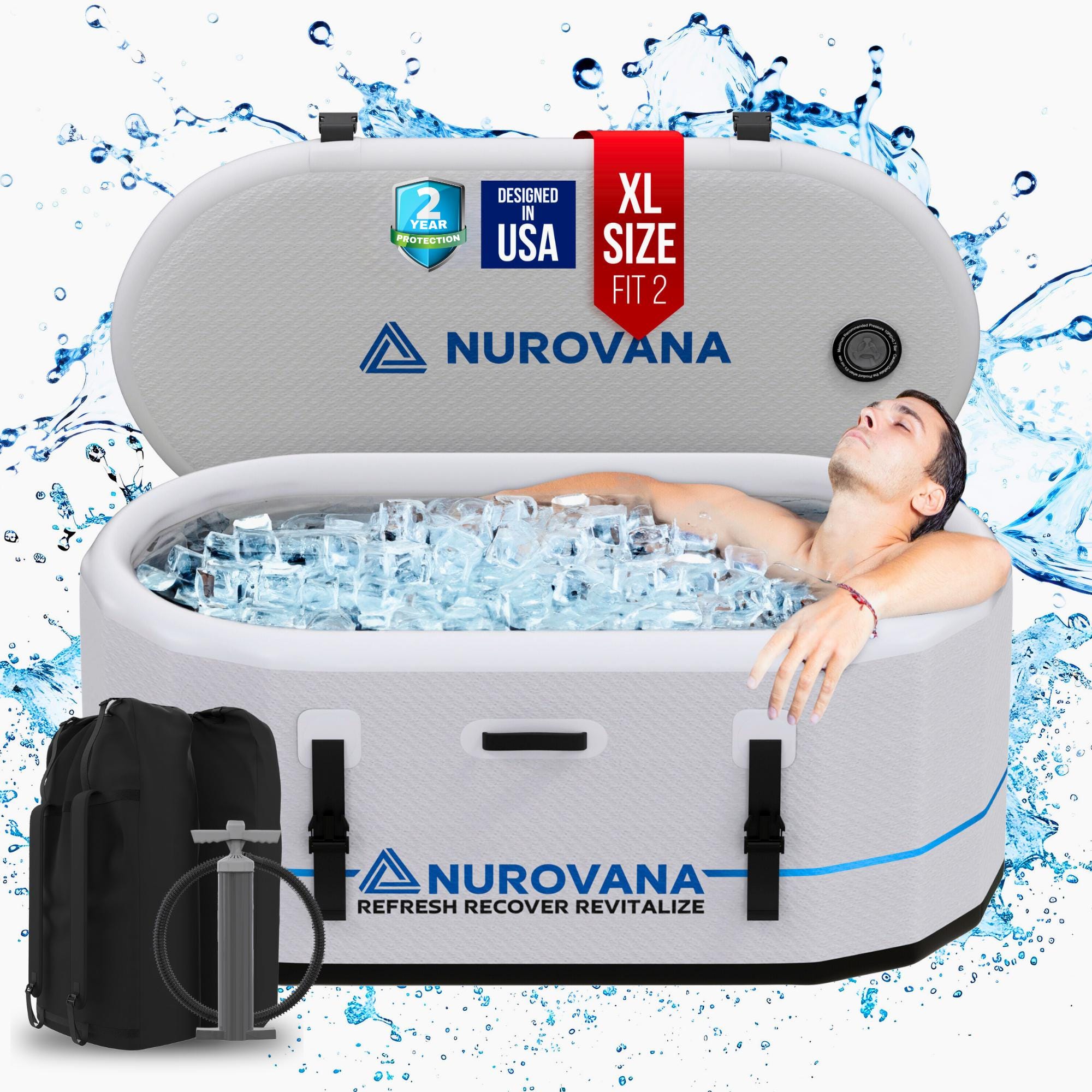 Vasca Ghiaccio Gonfiabile | 80x80 Cm | Per Crioterapia | Con Copertura Isolante | Per Recupero Sportivo - Foto 5