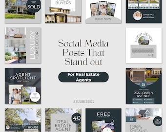 Customizable Real Estate Social Media Templates | Agent Spotlight, Open Houses, Client Reviews & More!
