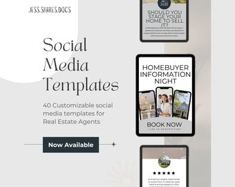 Customizable Real Estate Social Media Templates | Agent Spotlight, Open Houses, Client Reviews & More!