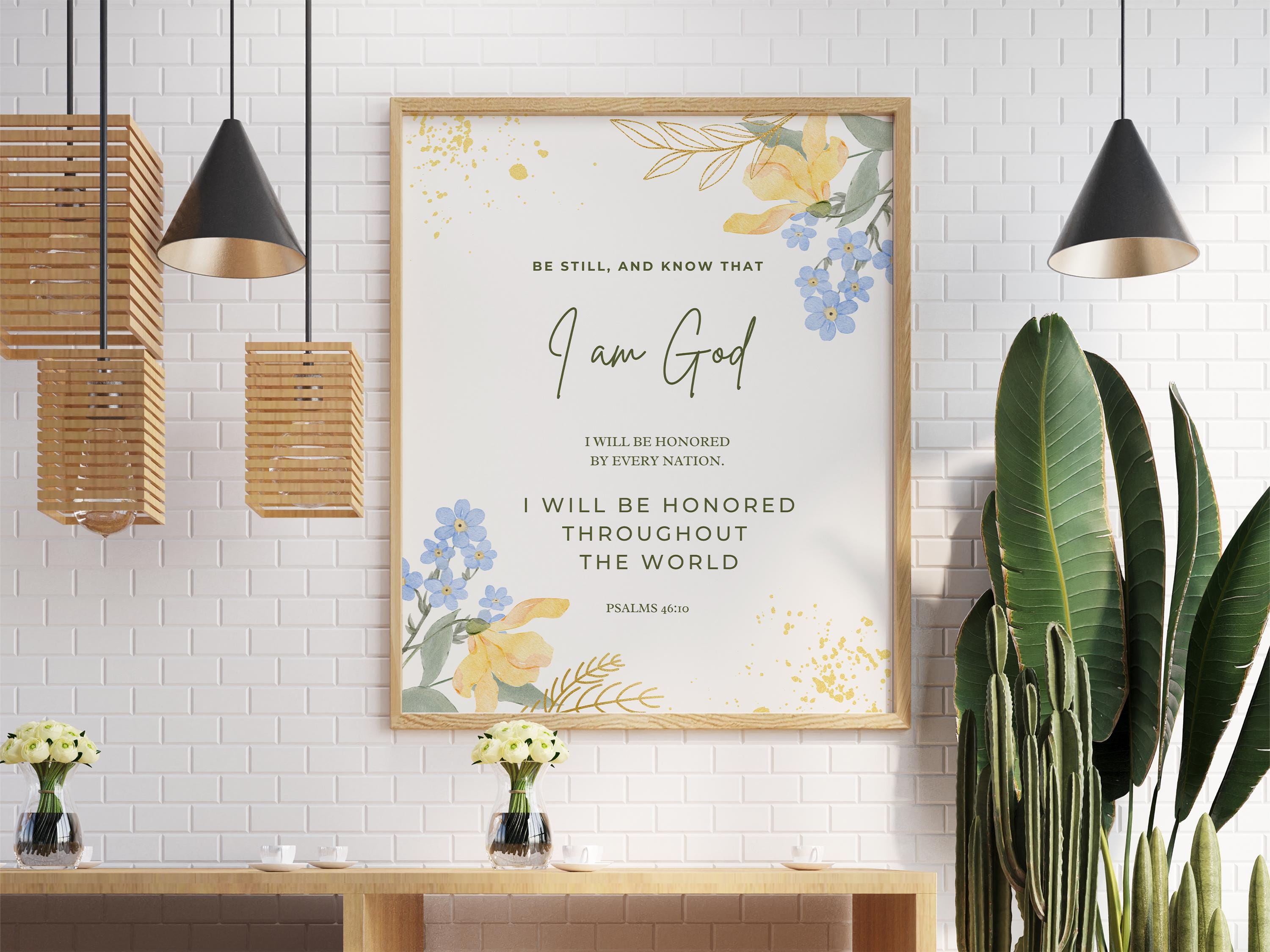 Psalms 46:10 Bible Verse Printable | Christian Wall Art | Scripture ...