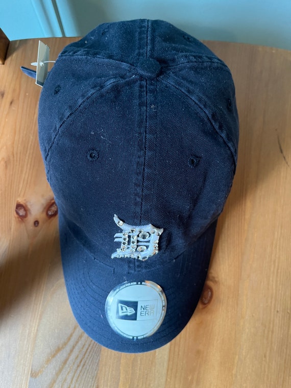 Vintage 90s Navy Wool Detroit Tigers Fitted Hat (7 1/4