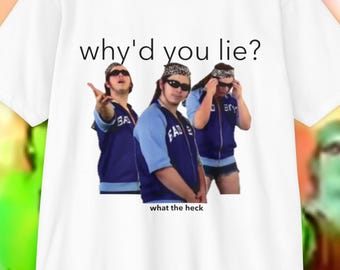 Post Malone T-Shirt - &#39;WHY&#39;D YOU LIE? what the heck &#39;- Klassisches Zitat T-Shirt - Unisex Baumwollmischung - Musikvideo inspiriert - Fan Merch