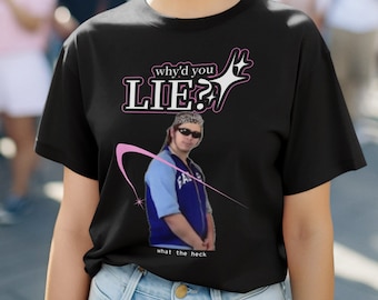 Post Malone T-Shirt - &#39;WHY&#39;D YOU LIE? what the heck &#39;- Unisex Fan Merch Tee - Inspiriert von einem frühen Musikvideo - Warum liebst Du mich nicht?
