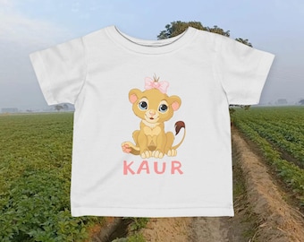 KAUR Säugling T-Shirt - Punjabi Baby Shirt | Sikh Kleinkind Tee | Löwin Jungtier | Sikh Baby Outfit | Kesari Babykleidung | Vaisakhi Baby Geschenk