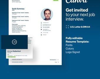 Szablony CV Canva C-Level Pack (CV i wizytówki)