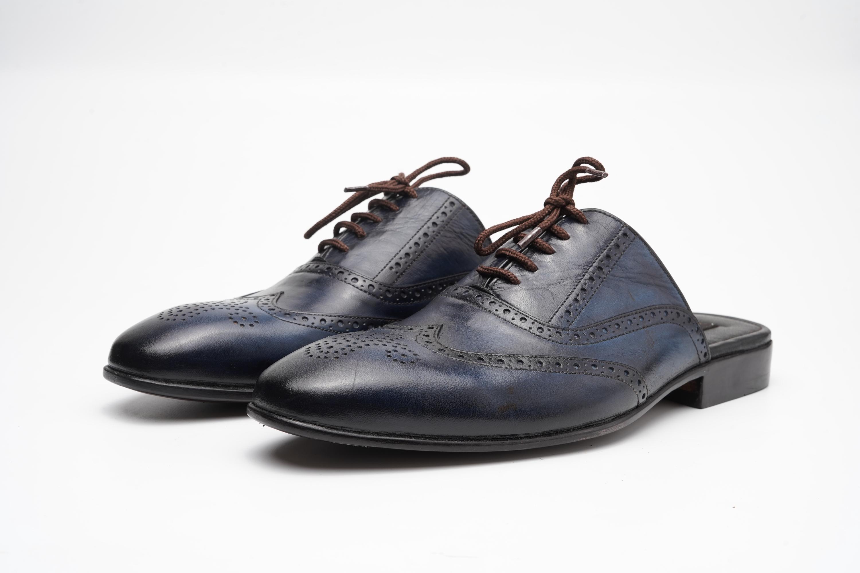 Wingtip Oxford Full Brogue Closed-laced Dress Shoes Backless Loafer ...