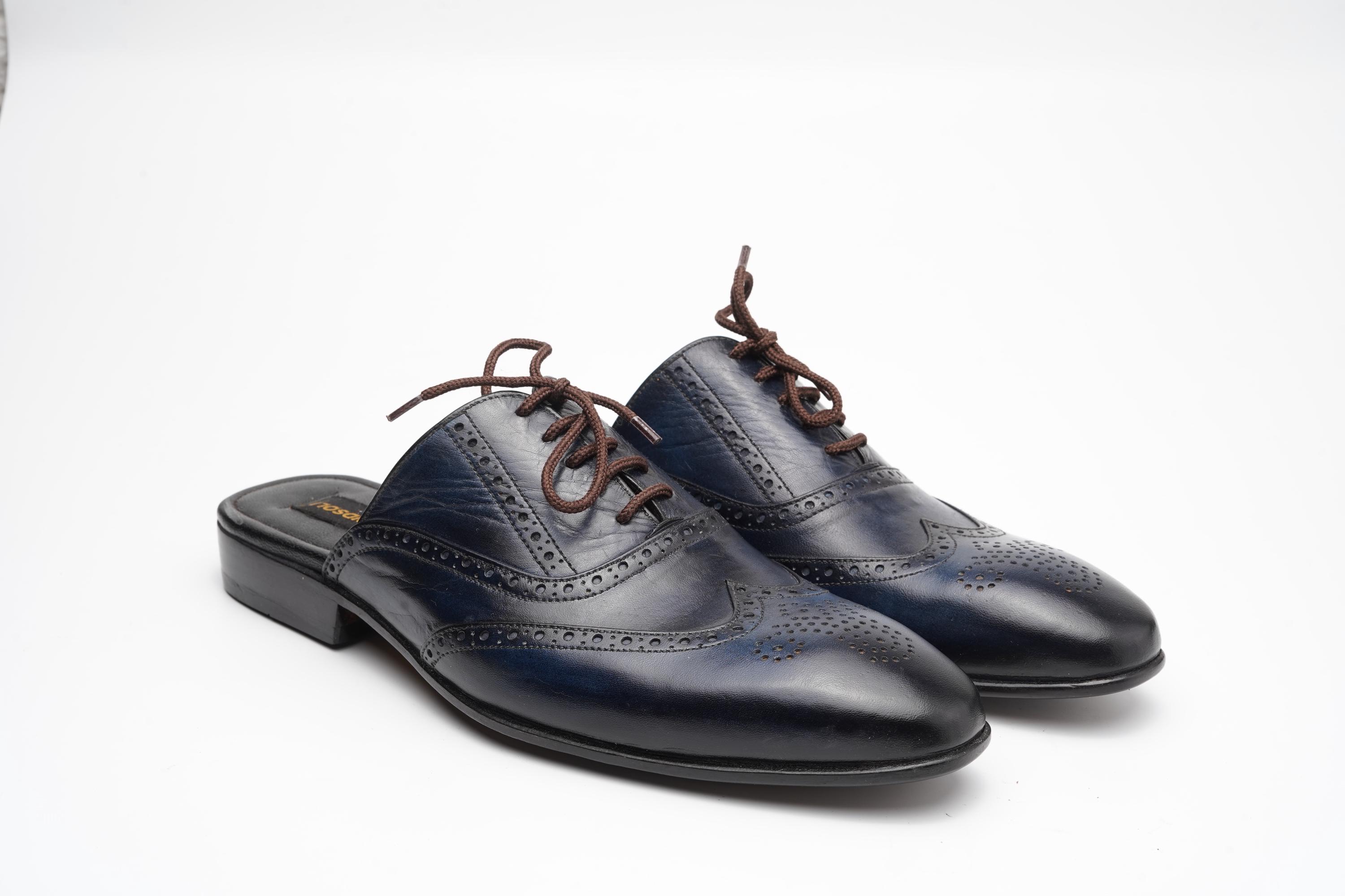Wingtip Oxford Full Brogue Closed-laced Dress Shoes Backless Loafer ...