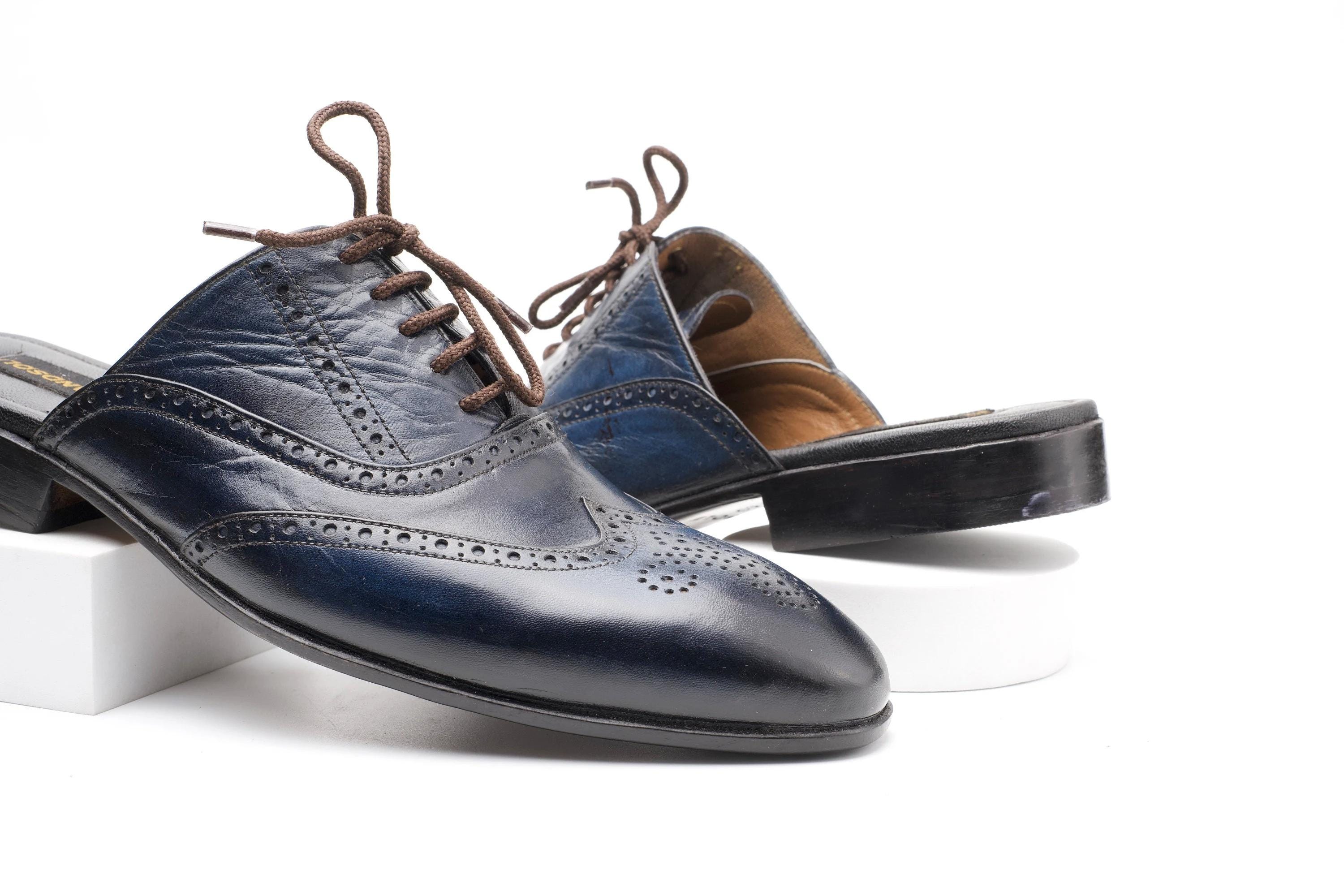 Oxford Brogues Mules Etsy