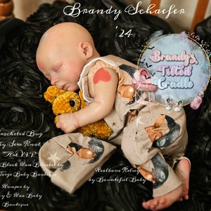Brandy&#39;s Tilted Cradle • Realborn Kelsey Asleep• READY NOW• FREE Shipping• 16&quot; reborn doll