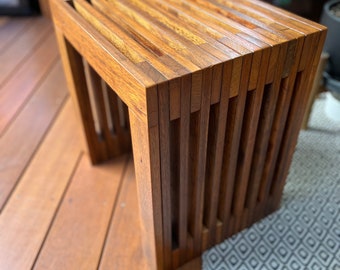 Recycled Merbau Timber Table / Stool