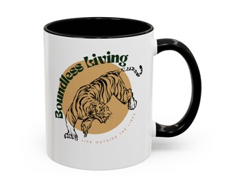 Boundless Living Tiger Accent Coffee Mug | 11oz 15oz