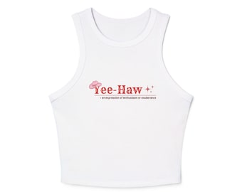 Cowgirl Yeehaw definition ribbed cropped tank,  A Definition of Exuberance