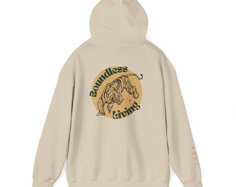 Boundless Living Tiger Hoodie | Retro Tiger Graphic Sweatshirt