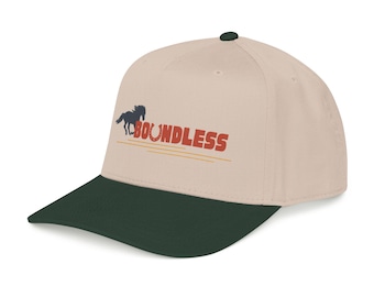 Boundless Horse Graphic Mid Profile Baseball Cap | Running Stallion Logo