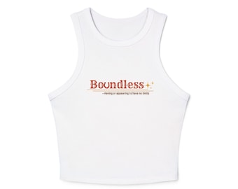 Boundless Cropped Tank Top – Western Graphic Tee, Horseshoe Detail