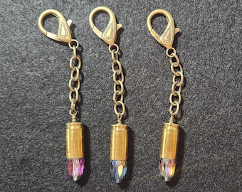 Crystal Bullet Backpack Charm, Purse Charm, Handbag Charm, Gift for Shooter
