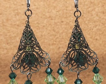 Wickedly Beautiful Elphaba-Inspired Earrings, Unique Wicked Earrings, Magical Elphaba Earrings