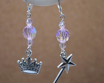 Sparkling Glinda-Inspired Earrings for a Magical Look, Unique Wicked Earrings