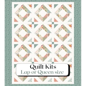 Vintage Diamonds Quilt Kits, Blessed By Nature 69"x87" or 104”x104”.    JennysQuiltsShop