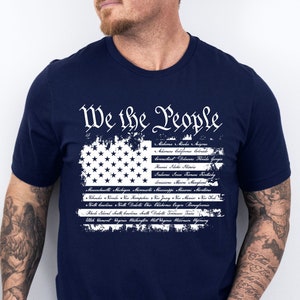 We the People Shirt, American Flag Shirt, America T-shirt Women, USA T-shirt Bella and Canvas, Patriotic Tshirt Men, 4th of July Shirt