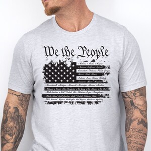 We the People Shirt, American Flag Shirt, America T-shirt Women, USA T-shirt Bella and Canvas, Patriotic Tshirt Men, 4th of July Shirt