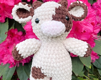 Low Sew Crochet Cow Pattern | Amigurumi Pattern | Crochet Cow | PDF Pattern | Plush Animal | Dairy Cow Pattern | Milk Cow