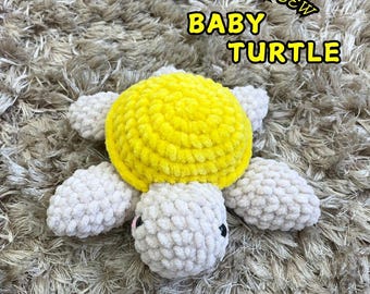 Crochet Tiny Turtle Pattern, Amigurumi Pattern, Jumbo Crochet Sea Turtle, PDF Pattern, Plush Animal, Turtle Gift, Beginner Friendly