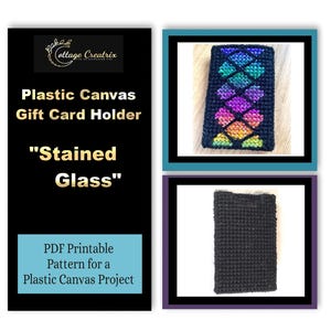 Porte-cartes cadeau vitrail en plastique, motif toile, téléchargement PDF, cadeau d'anniversaire frère imprimable à faire soi-même