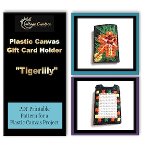 Porta-cartões-presente Tiger Lily Carteira de dinheiro Padrão de lona de plástico