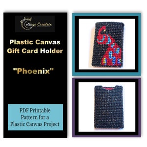 Kunststof canvas patroon Phoenix cadeaukaarthouder