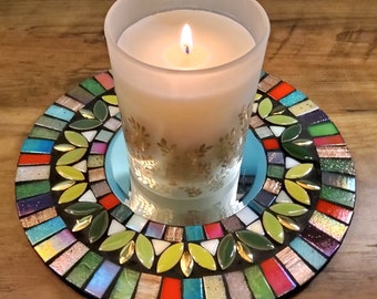 Mini mirror mosaic kit. Deluxe lustre glass bevelled mirror to make at home. Suitable for beginners.  No cutting required.