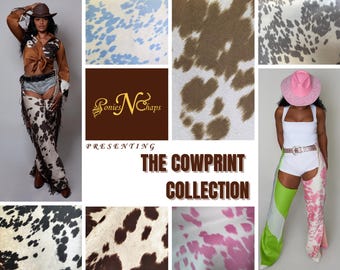 CUSTOM Cowprint Chaps