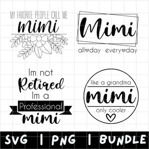 Mimi SVG Bundle, Mimi PNG Bundle, Creative Mimi Designs for Crafting & DIY Projects