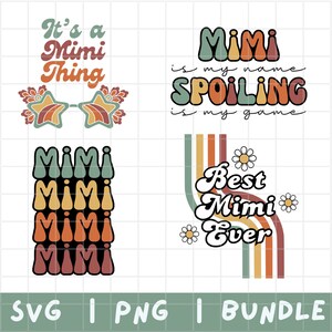 Mimi SVG Bundle, Mimi PNG Bundle, Creative Groovy Mimi Designs for Crafting & DIY Projects