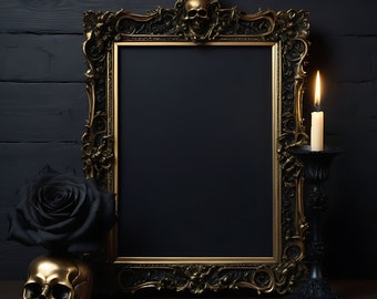 Gothic Frame | Gothic Home Decor Art Mockup SVG | Gothic Frames | Gothic Picture Frame | Gothic Print | Baroque Frames | Black Gothic Frame