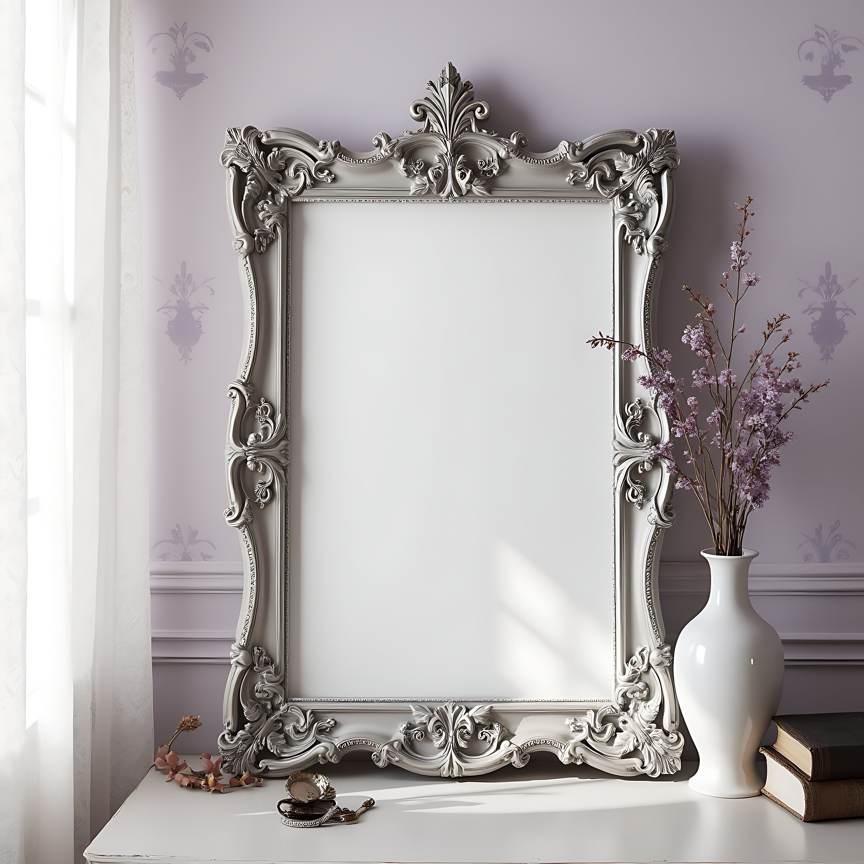 Victorian Style Wall Art Frame Mockup
