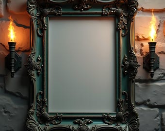 Elegant 8.5x11 Gothic Poster Frame Mockup | 8.5x11 Frame | Gothic Frame Mockup | Ornate Frame | PSD Frame Mockup | Art Frame Mockup | Frame