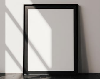 Black Frame Mockup | Thin Black Frame Mockup | Single Frame Mockup  | Digital Frame Mockup | Picture Frame Mockup | Poster Mockup