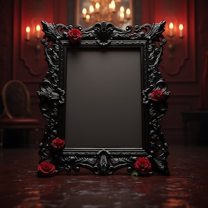 Gothic Style Frame Mockups | Gothic Frame Mockup | Black Frame | Wall Art Mockup | Gothic Decor | Baroque Frame | Gothic Art | Gothic Frame