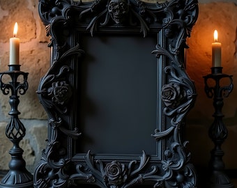 Haunted Gothic Frame Mockup | Gothic Frame | Halloween Frames | Gothic Home Decor | Wall Art Mockup | Gothic Decor | Ornate Frame | Wall Art