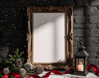 Urlaub Rahmen Mockup | Weihnachtsrahmen Mockup | Festlicher Wand Kunst Rahmen Mockup | Poster Mockup | PSD Rahmen Mockup | Wand Kunst Rahmen Mockup |