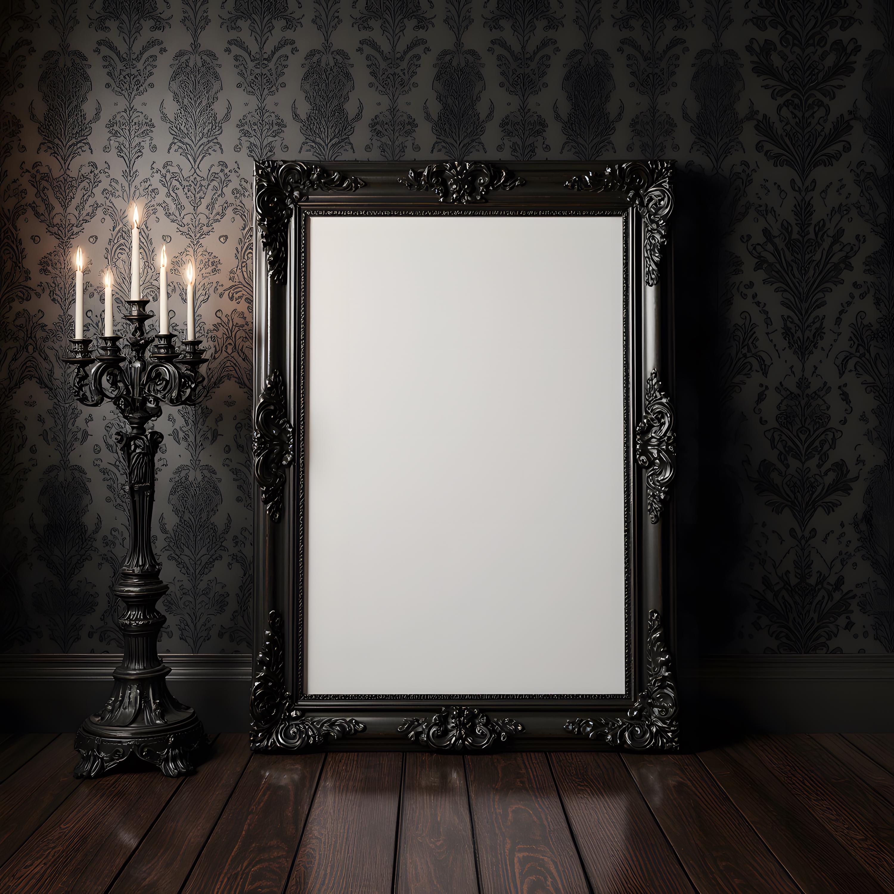 Vintage Dark Wooden Ornate Frame - Etsy