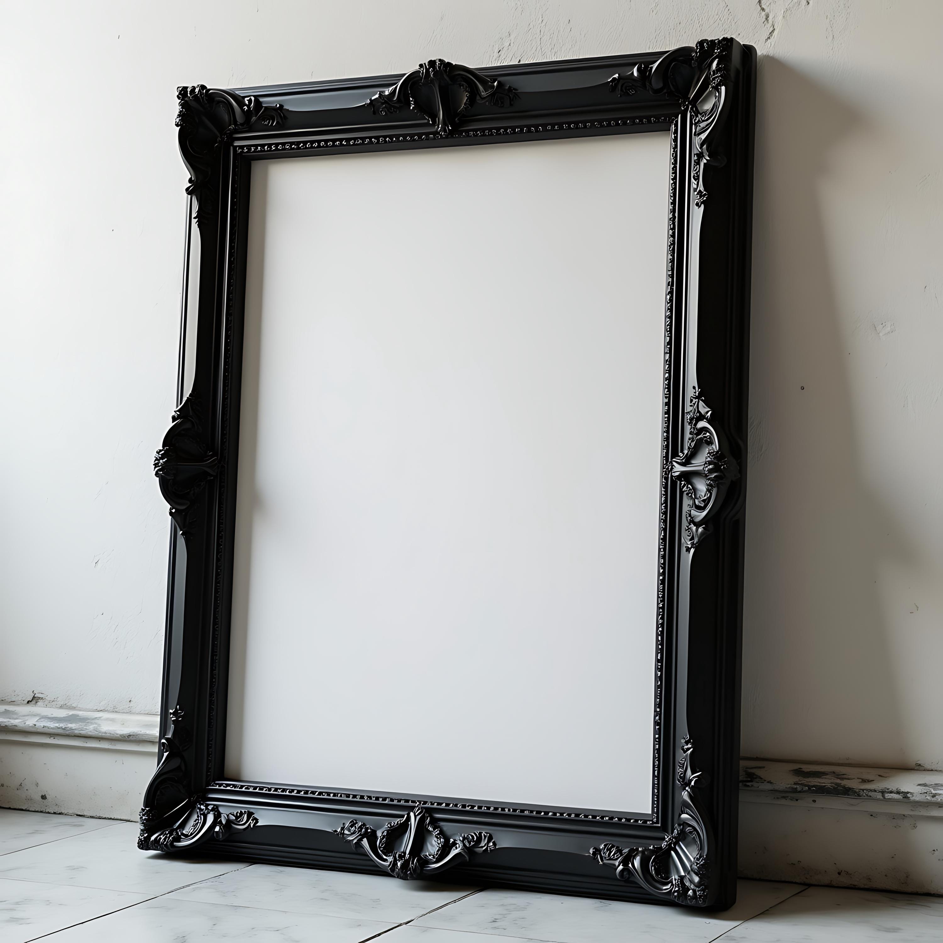 Black Gothic Frame Mockup | Black Frame | Gothic Frame | Single Frame Mockup | Frame for Wall Art | Picture Frame Mockup Frame Black Digital