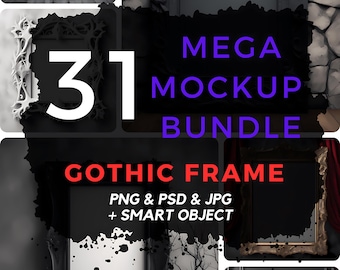 31 Pieces of Gothic Frame Mockups for Wall Art & Interiors | Frame Mockup | Wall Art | Haunting Frame Mockup | Frame Mockups | Luxury