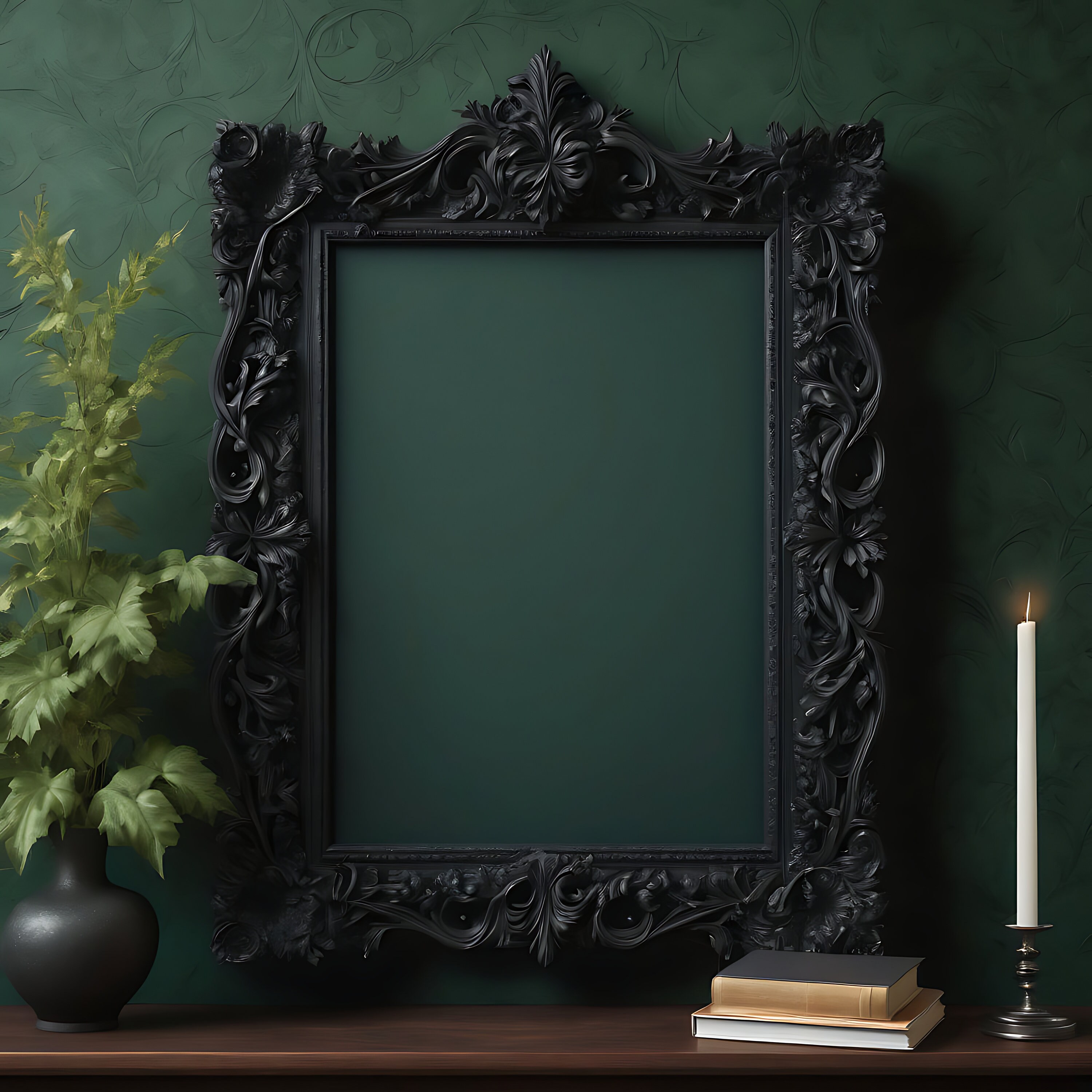 Gothic Picture Frame | Gothic Frame | Gothic Wall Art Mockup | Frame ...