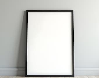 Minimalist Black Frame Mockup | Frame Mockup | Vertical Frame | Boho Mockup | Interior Mockup | Wall Art Mockup | Wood Frame Mockup | Mockup