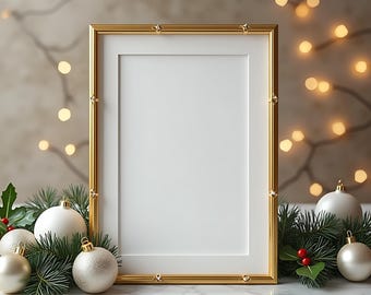 Scandinavian Style Frame Mockup | Art Display Mockup  | Artwork Frame Mockup | Christmas Frame Mockup | Mockup for Christmas | Template |