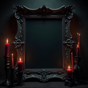 Gothic-themed Frame Mockup | Gothic  Decor | Gothic Frame | Gothic Wall Art | Dark Frame Mockup | Goth Decor | Mockups | Dark Gothic Frames